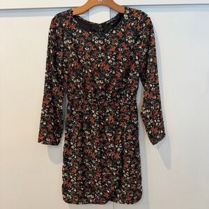 J. Crew Mercantile Women's Dress Floral Black Scoop Neck Boho Cottagecore SZ‎ 2